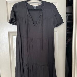 J Crew Black Cotton Swing Dress Size S